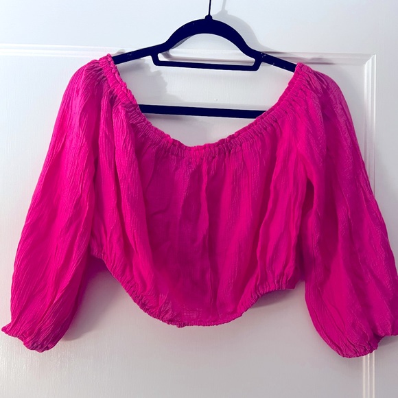 Lulu’s Grab Your Passport Hot Pink Two-Piece Swim Cover-Up Jumpsuit, Medium - Picture 12 of 12